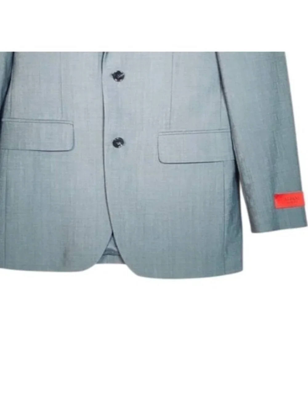 Alfani Slim Fit Blue Gray Wool Blend Mens Suit Jacket 36R Tailored  Macys Exclus